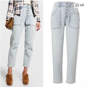 Veronica Beard Arya cargo straight leg jeans Size 26 NWT